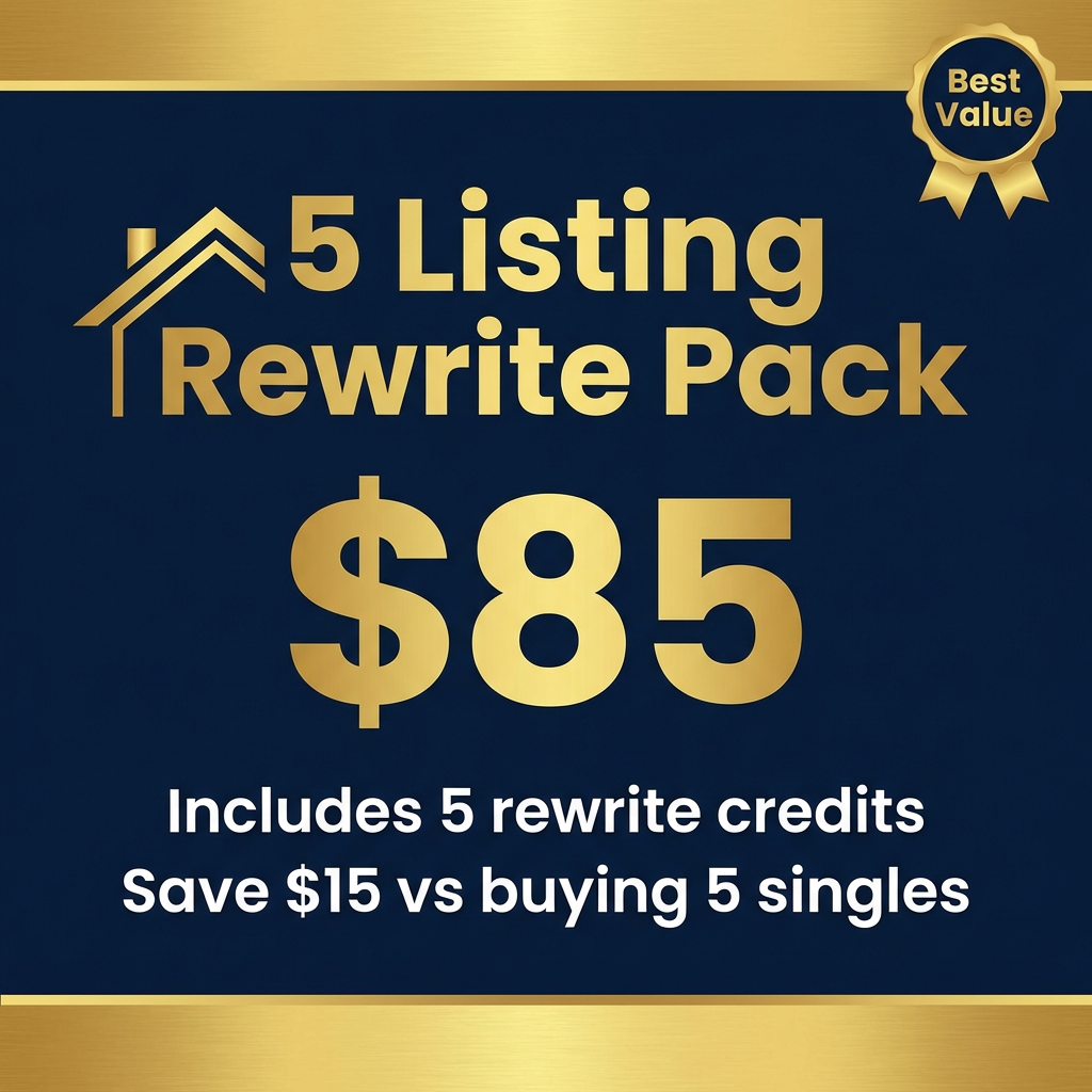 5 Listing Rewrite Pack